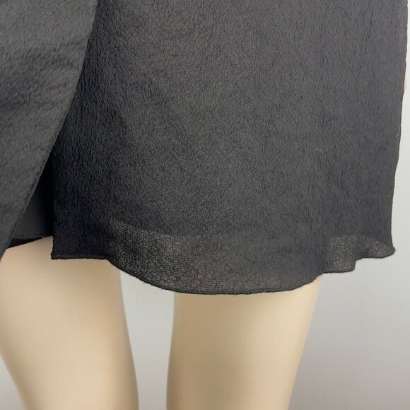 WILFRED ARITZIA Nazaire LBD Button-up Black Minimalist Contemporary Dress 4 - Picture 6 of 10